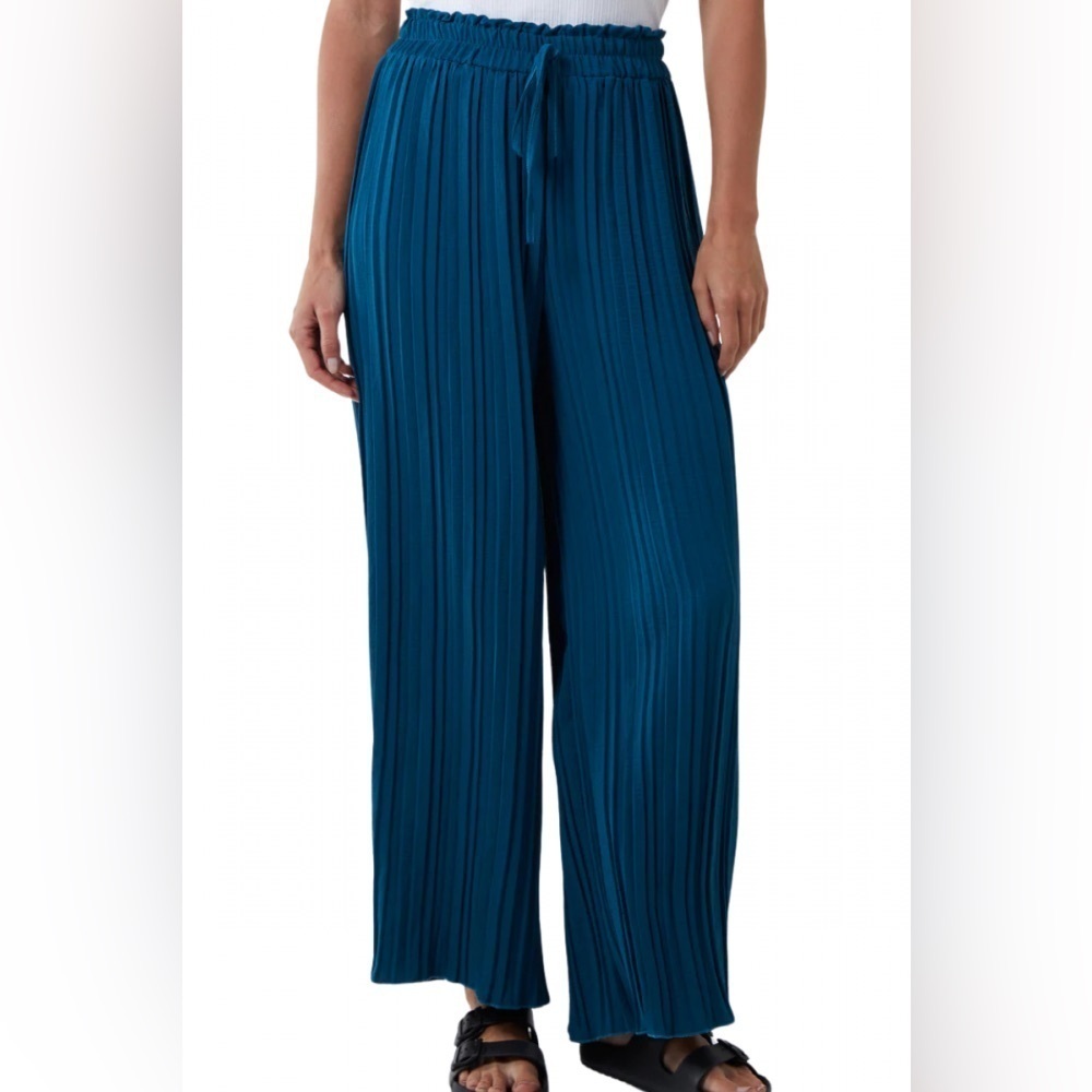 Women's Teal Pleated Pants